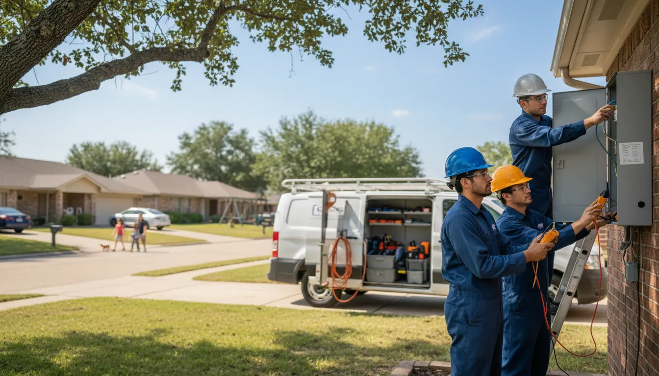 Certified electrician providing emergency electrical services in Curtiss, WI